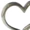 12" Silver Ceramic Contemporary Heart Sculpture
